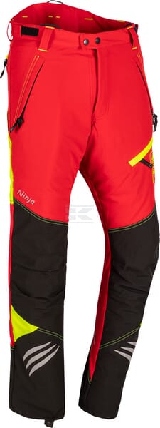 Ninja Skærebukser, Rød/Gul, Størrelse 2XL