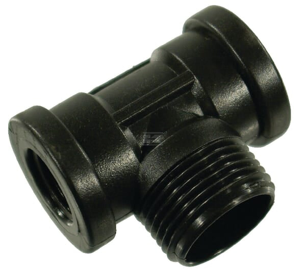 T-stykke 2 styk hun1/2" + 1 styk han 1"