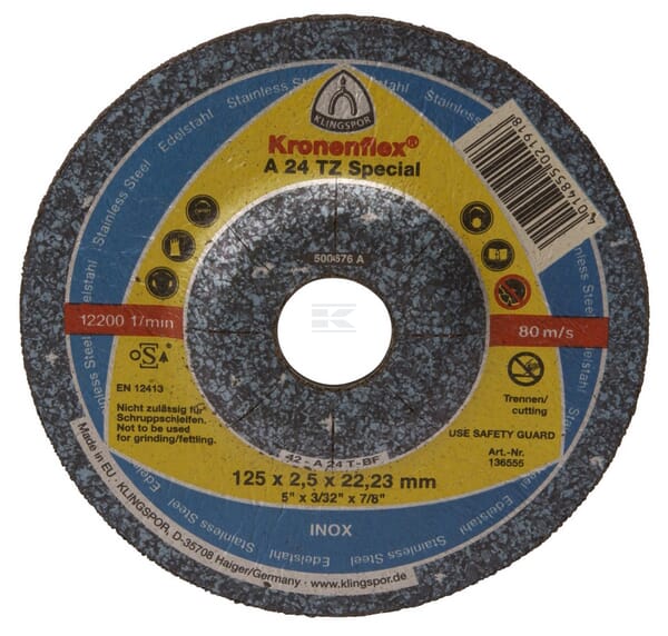 Klingspor Skæreskive 125x2,5x22mm Kronenflex til metal