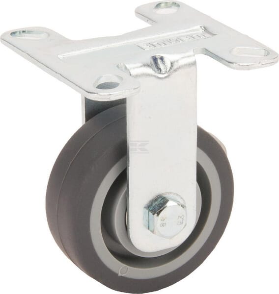 Tente Fast Hjul, Gummi Ø50mm, 40kg Belastning
