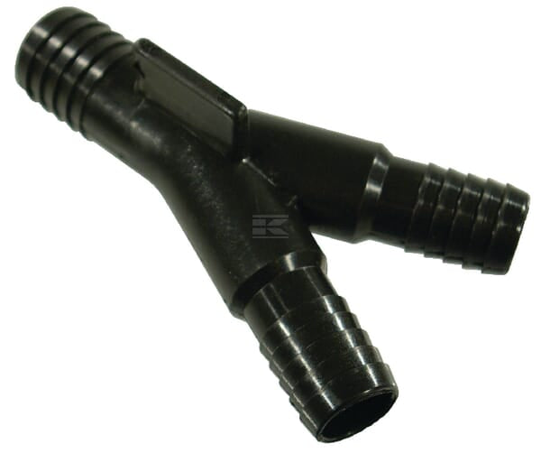 Y-stykke 45° slangestuds 2 x 25 mm / 1 x 30 mm