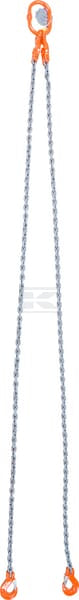 Løftekæde 2-streng, 2 meter, 6 mm