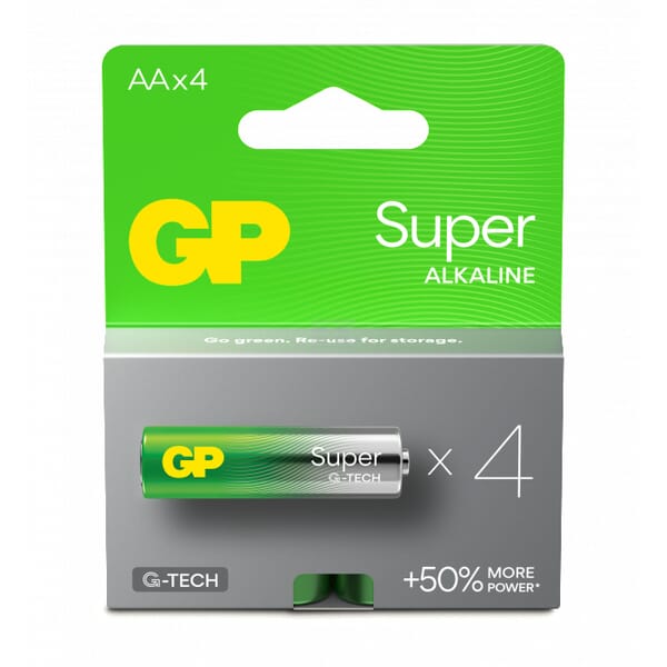 GP AA Batterier 1.5V LR6 (4-pak)