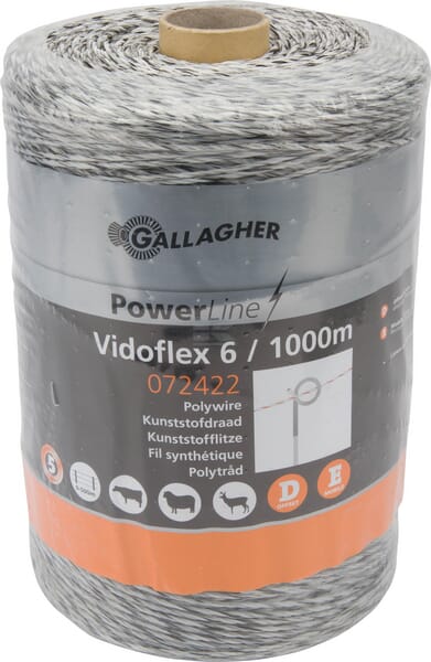 Gallagher Vidoflex 6 Terra Hegnstråd 1000 m