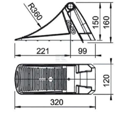 Klods PVC sort UK 36 KL