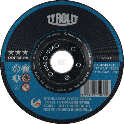 Tyrolit Slibeskive Forsat PREMIUM 125x7x22,23 A24Q-BFX