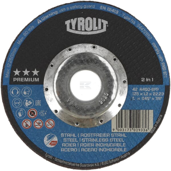 Tyrolit Skæreskiver Premium 42F 125x1,2 mm