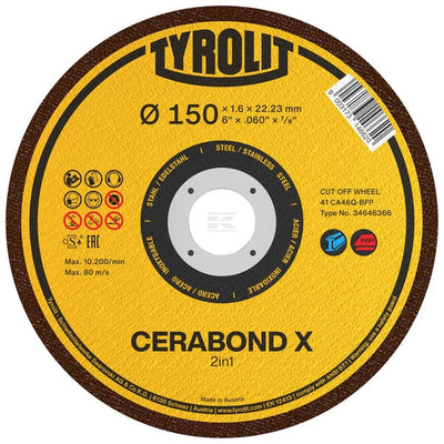 Tyrolit Cerabond-X Skæreskive 125x1.0 mm