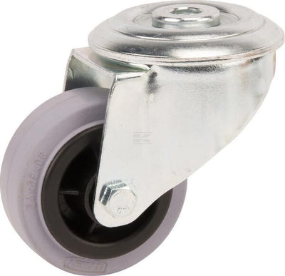 Tente Drejehjul Gummi Ø80x35mm, 70 kg belastning
