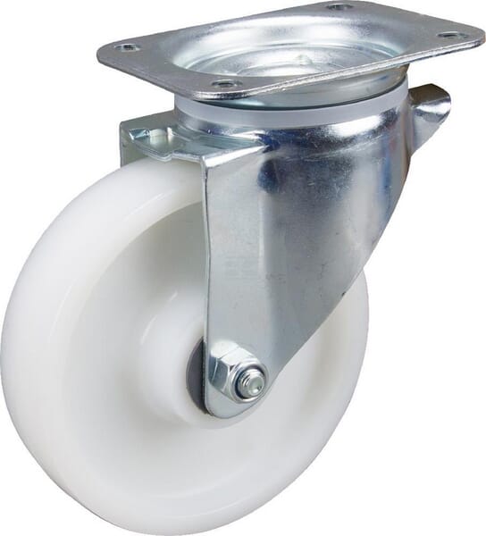Tente Drejehjul med Polyamidhjul Ø100x36 mm, 200 kg