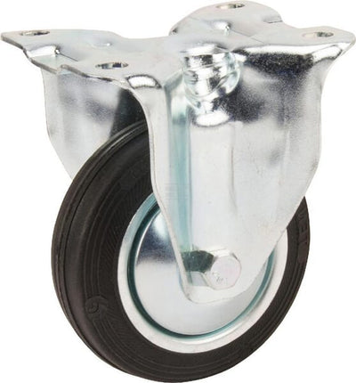 Tente Fast Hjul, Gummi Ø100mm, 70kg Belastning