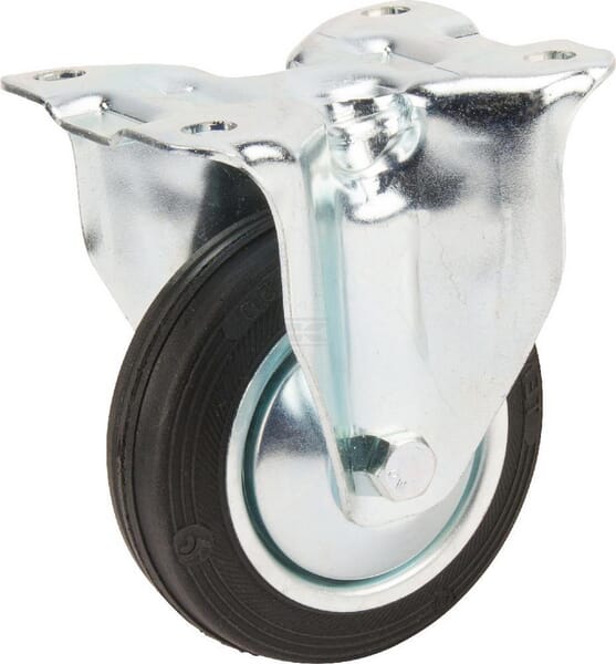 Tente Fast Hjul, Gummi, Ø125mm, 100 kg Belastning