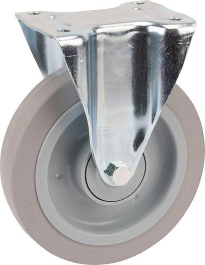 Tente Fast Hjul, Gummi Ø200mm, 400 kg Belastning