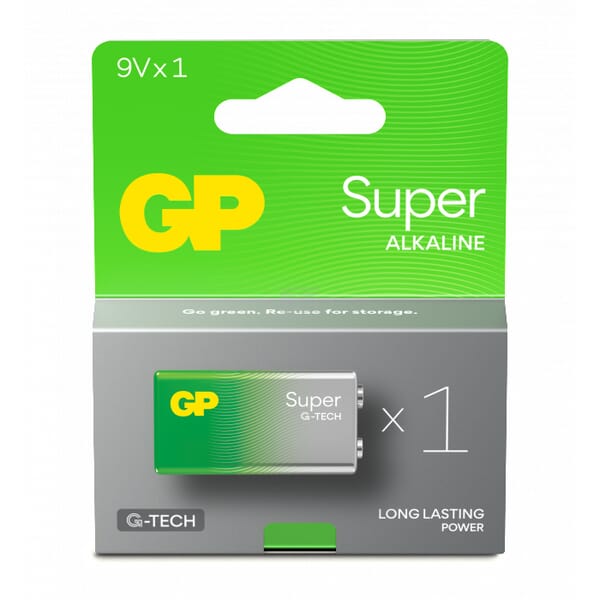 GP 9V Batteri 6LF22 Alkaline