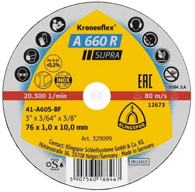 Klingspor Skæreskive 76x1,6 mm A600R Supra