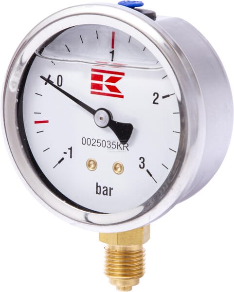 Manometer 1/4" 63 mm glycerinfyldt