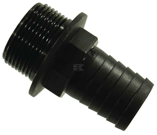 Slangestuds lige med 1 1/4" udvendig gevind til 32 mm slange