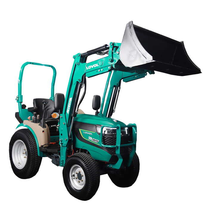 Kompakttraktor Lovol 25 hk med frontlæsser, uden førerhus