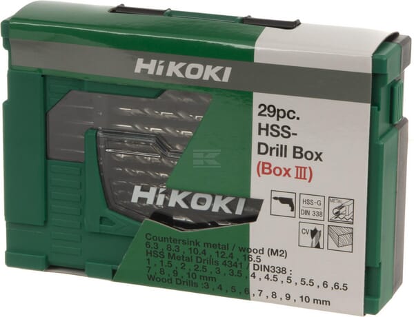 Hikoki Borsæt 29 dele HSS-R Metalbor