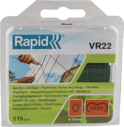 Rapid VR22 Hog-ringe, plastbelagt galvaniseret stål