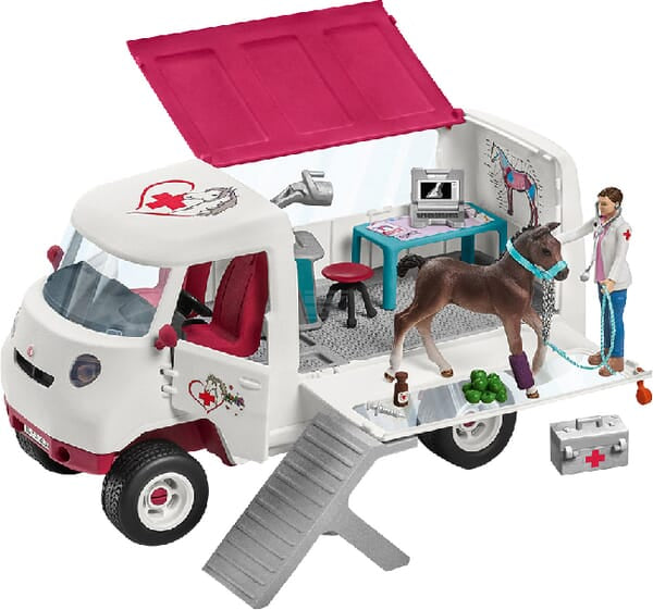 Schleich Mobil Dyrlæge med Føl – Legetøj