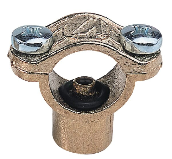 Messingklemme til 1/2" rør med 1/4" BSP hun