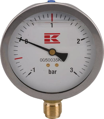 Manometer 1/2" 100 mm glycerinfyldt