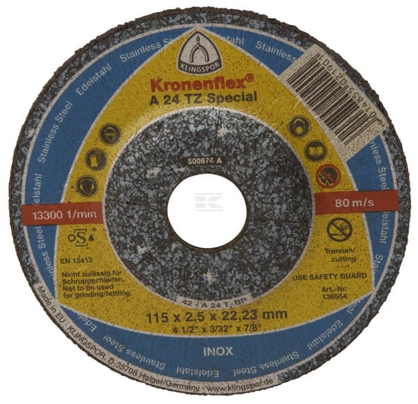 Klingspor Kronenflex Skæreskive 115x2,5x22mm