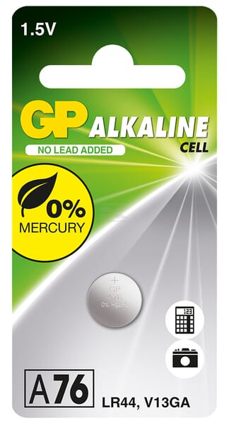GP A76/LR44 Batterier 1,50V – 2 stk. pakke