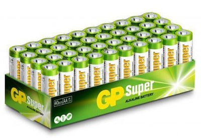 GP AA-batterier, 15A/LR6, pakke med 40 stk.