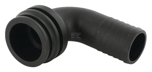 Slangestuds 90° 35 mm han T6