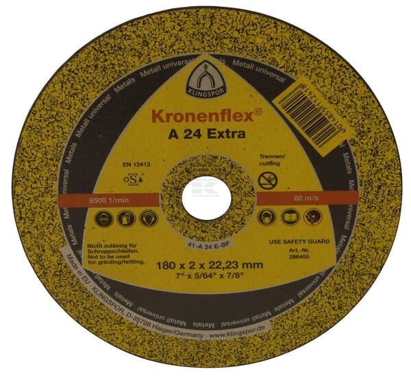 Klingspor Skæreskive 180 x 2,0 x 22 mm lige Kronenflex