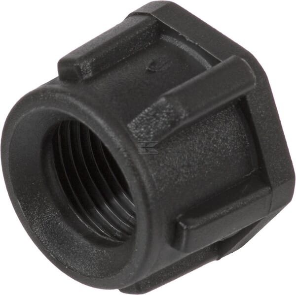Dysehætte til påskruning sort 3/8"