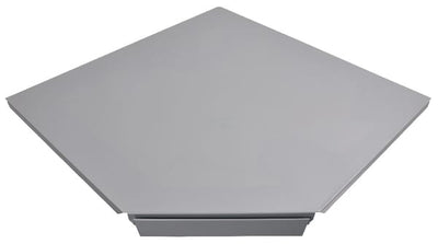 Hylde 90° hvid/aluminium 30 cm
