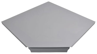 Hylde 90° hvid/aluminium 37 cm