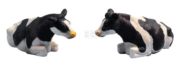 Liggende Ko Model, Sort og Hvid, Skala 1:32