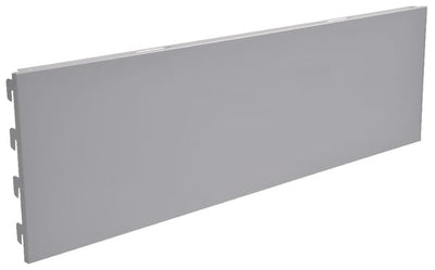 Bagpanel 20 cm, hvid/aluminium til butiksinventar