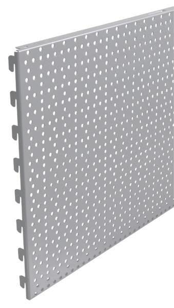 Hulpanel 40x100 cm, hvid/aluminium til butiksinventar