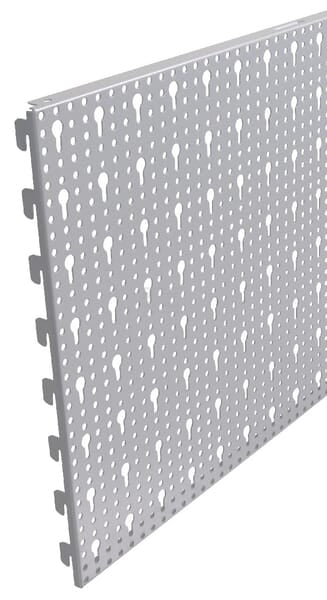 Hulplade 40 x 100 cm, hvid/aluminium