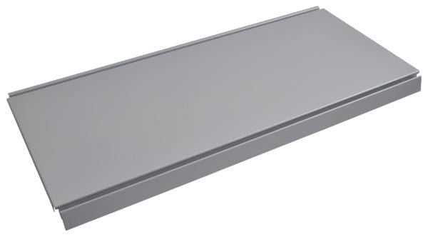Hylde hvid/aluminium 30 x 100 cm