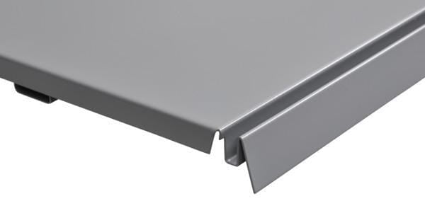 Hylde hvid/aluminium 30 x 100 cm