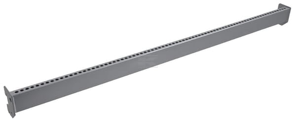 Bæreskinne 5 x 100, hvid/aluminium til butiksinventar