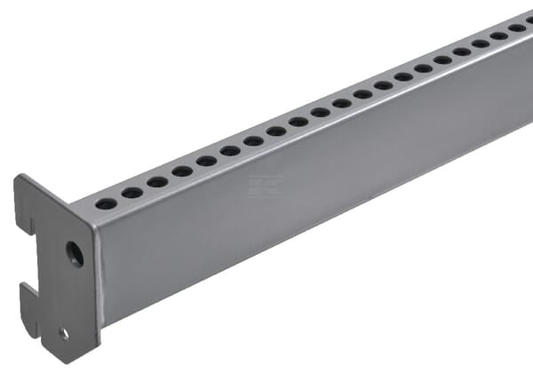 Bæreskinne 5 x 100, hvid/aluminium til butiksinventar