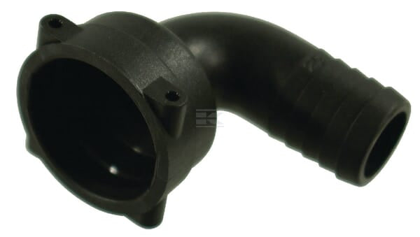 Slangestuds 90° 25 mm hun T4