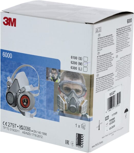 3M Halvmaske M 6200 – Genanvendeligt Åndedrætsværn