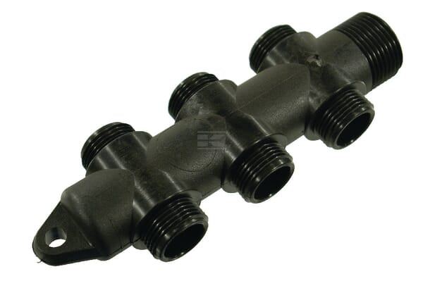 Manifold han 1" 6-vejs 3/4"