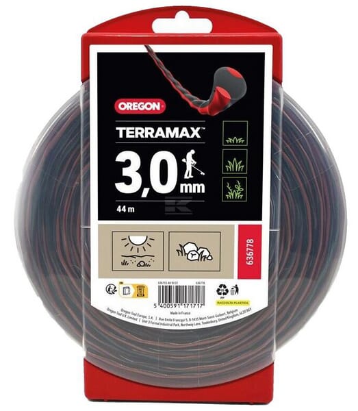 Oregon Terramax Trimmersnøre Ø3,0 mm, 44 meter