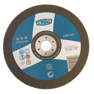 Tyrolit Skæreskive Lige PREMIUM 178x2,5x22 mm Stål