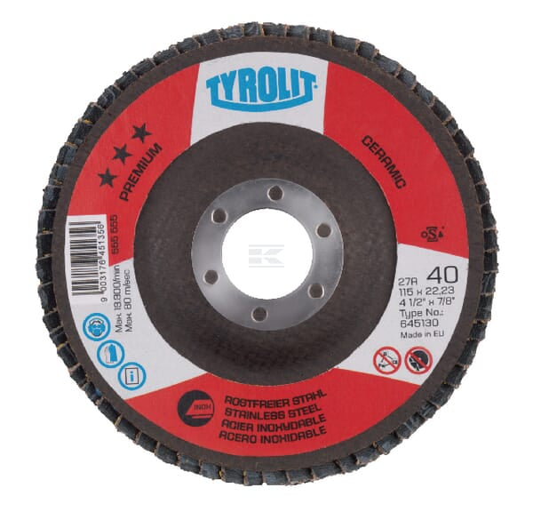 Tyrolit Lamelskive PREMIUM CERABOND 115x22,2 CA40R-B
