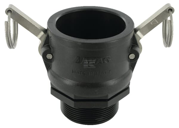 Camlock type B 2" udvendigt gevind polypropylen